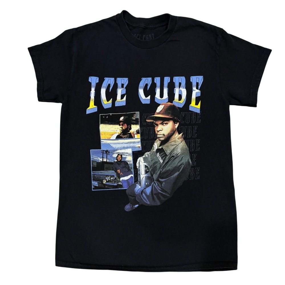 Ice Cube Unisex Small T Shirt Black Graphic Hip Hop Rap Streetwear‎ Tee